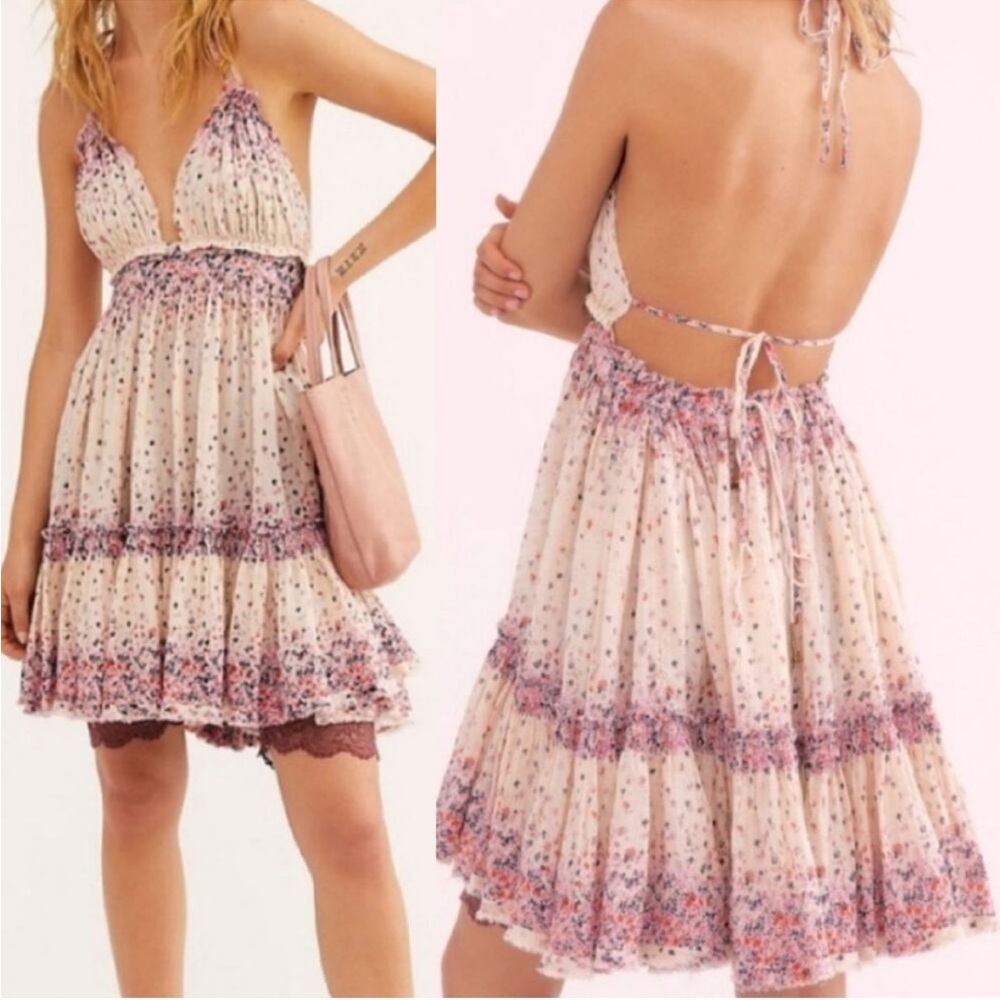 Free People Floral Mini Dress